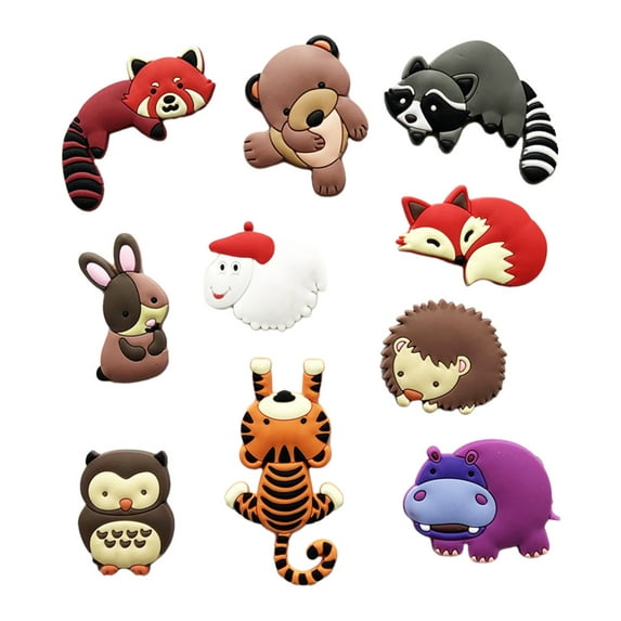 10 Piece Set of Cartoon Animal Fridge Magnets Practical Refrigerator Stickers