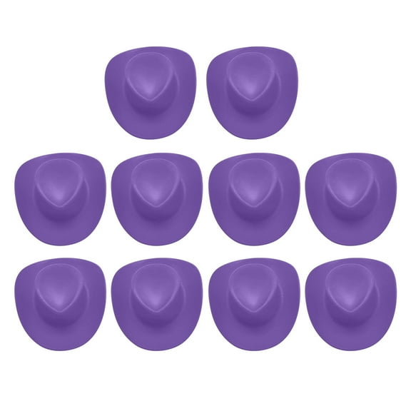 10 - Piece Set of Mini Cowboy Hats for Decoration and Pretend Play