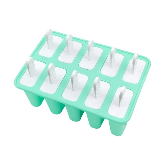 10-Piece Silicone Molds Set - BPA Free Reusable Ice Pop Maker for Kids & Adults | Easy Release DIY Frozen Treats for Juice, Yogurt & Smoothies