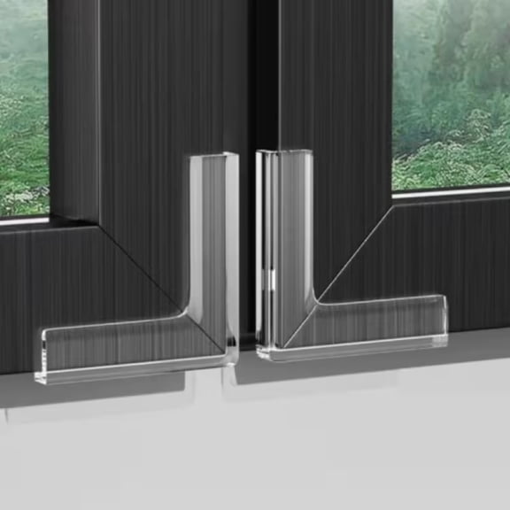 10-Piece Silicone Window & Corner Protector - Polished Metal Texture, Transparent Design for Seamless Home Decoration