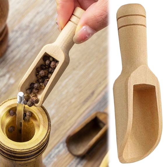 10-Piece Small Wooden Coffee & Condiment Spoons - Mini Measuring Spoons for Sugar, Flour & Seasoning, Eco-Friendly & Lightweight, Perfect for Kitchen Baking
