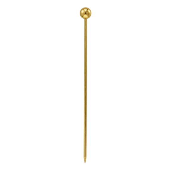 10-Piece Stainless Steel Fruit Picks Ball Top Toothpick Pins Reusable Elegant Appetizer Cocktail Sticks for Party Dessert Decor, 4.3 Inch
