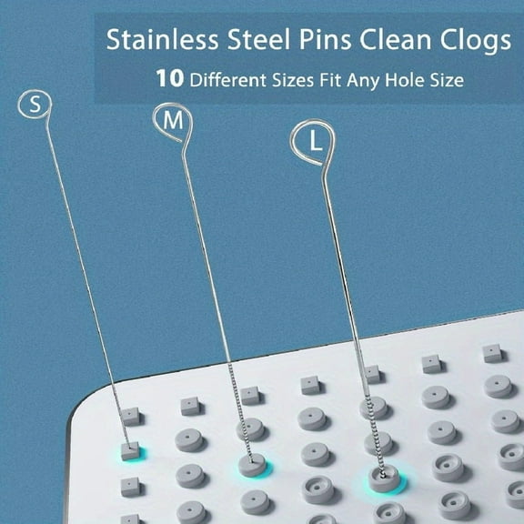 10-Piece Stainless Steel Shower Head Jet Cleaning Pin Set with Case – Multi-Size Needles for Clearing Calcium, Lime & Mineral Build-Up, Restore Strong Water Pressure for Showers & Faucets