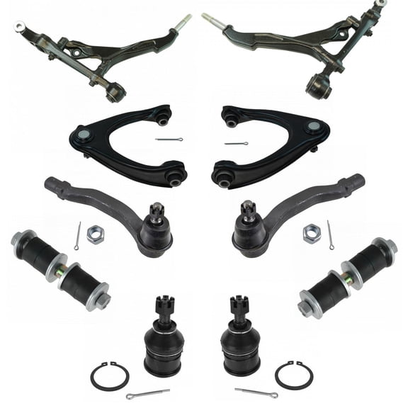 TRQ Front Steering & Suspension Kit Ball Joint Control Arm Control Arm with Ball Joint Sway Bar Stabilizer Link Tie Rod Fits 1996-2000 Honda Civic