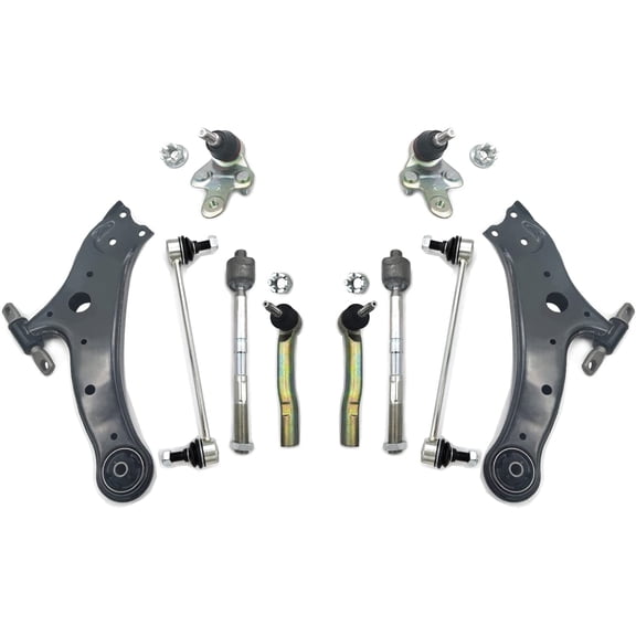 10 Piece Steering & Suspension Kit Control Arms Ball Joints Tie Rods End Links Replacement For 2010-15 Lexus RX350 2008-18 Toyota Highlander