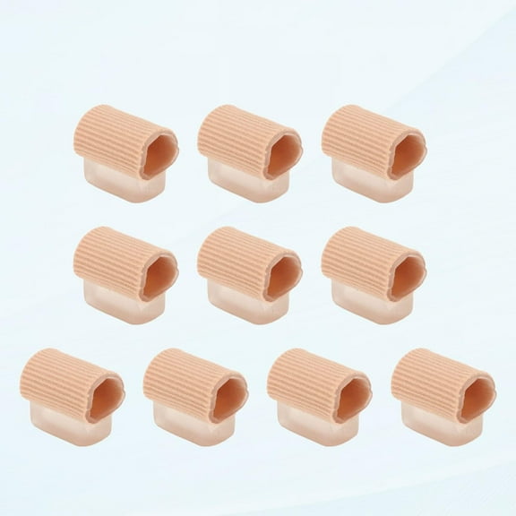 10-Piece Toe Pad Tube, Comfortable Soft Fiber Gel Toe Protector Toe Separator Socks for Overlapping Toe Bunions