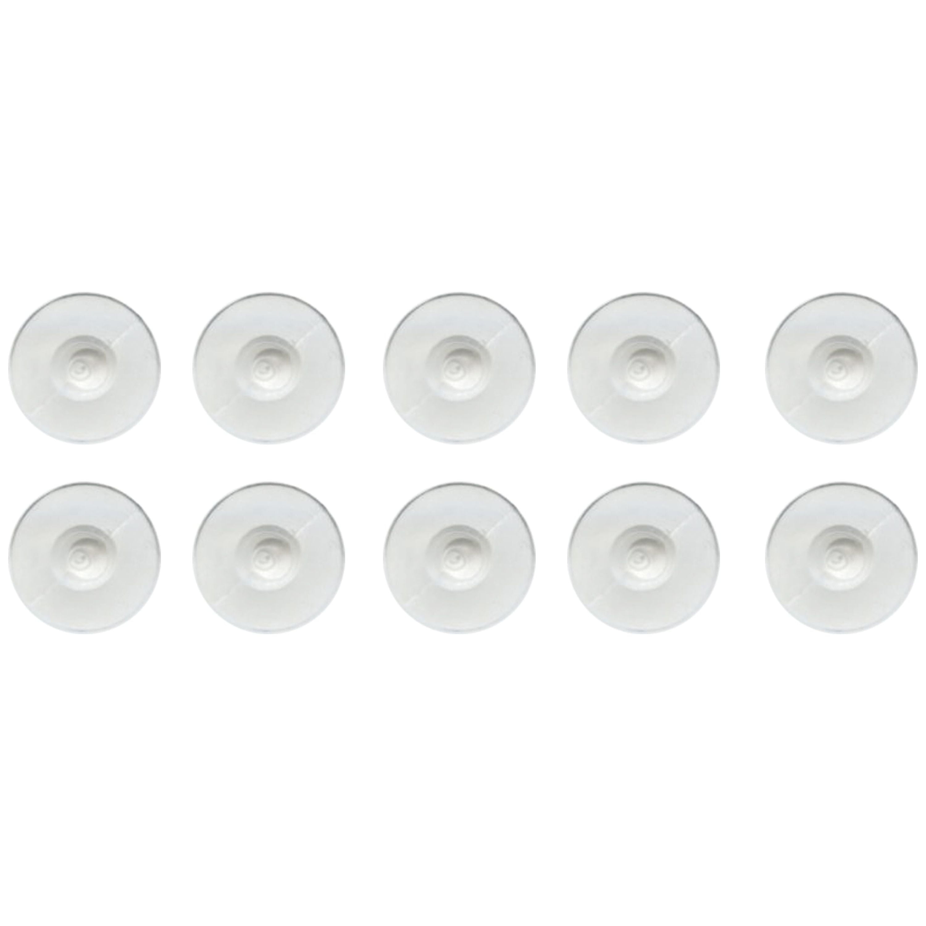 200pcs Clear Plastic Disc & Metal Earring Backs