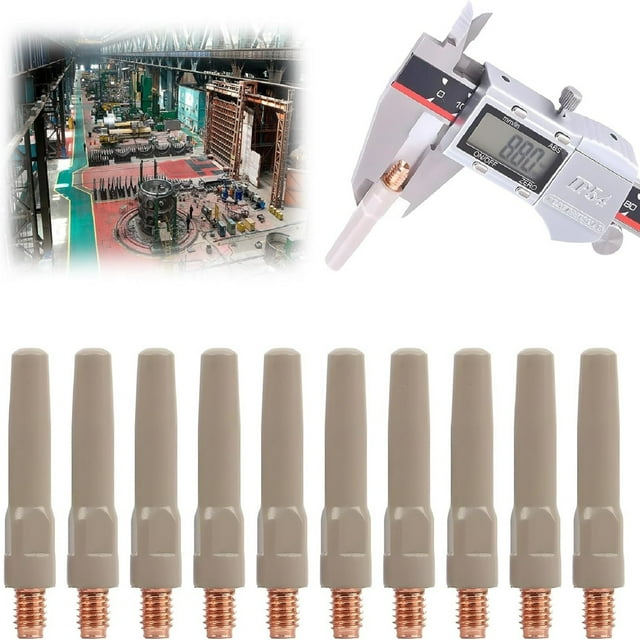 10Piece Welding Nozzle Set with NonStick Coating, AntiSlag Nozzles