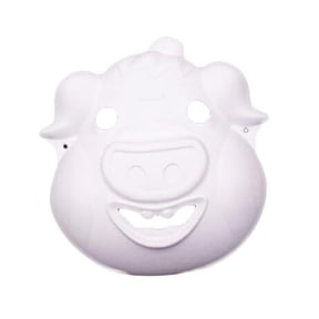 10 Piece White Mask DIY Costume Mask Pig Mask Painting Mask Paper Blank Mask Draw