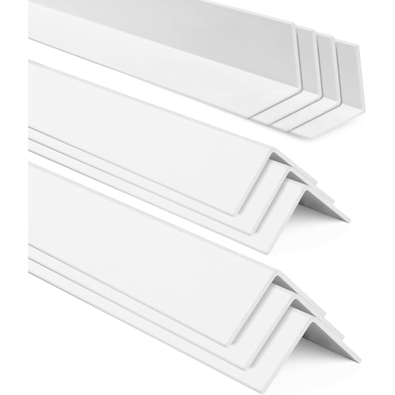 10 Pieces 1-1/8 x 48Inch Wall Corner Protector Guards, Plastic Walls Edge Protector for Walls, Cabinet, Door Frame Protection,, Adhesive Tape Not Included