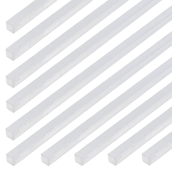 10 Pieces of 1/2" X1/2" Square Aluminum Bar 13" Long Solid New Mill Stock General Purpose Plate Mill Stock Square Bar Block for Industrial Building Project(1/2 X1/2x13 Inch)