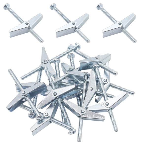 10 Pieces 1/4 Inch Toggle Anchors for Drywall, Anchor Bolts, Drywall Anchors, Screws with Anchors, Wall Anchors for Hanging Heavy Items on Drywall