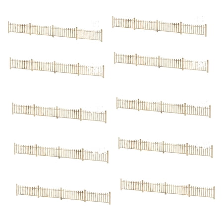 10 Pieces 1:50 Model Rail Fences Figure Model Making Wood Material for Hobbyists Diorama Scene Decor