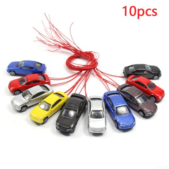 10 Pieces 1:87 ~ 1:100 H0 in the illuminated Model Car Train 45*16*11MM