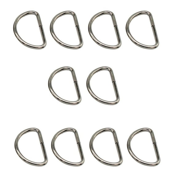 10 Pieces 1 Inch/25mm Non-welded Metal D Rings Fasteners for Belt Bracelet Handbag