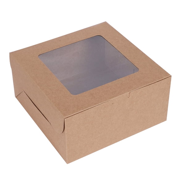 10 Pieces 1 Pack Cupcake Box Transparent Window Clear Inside Cake Box for Weddings Ceremonies Lightweight Easy Carrying
