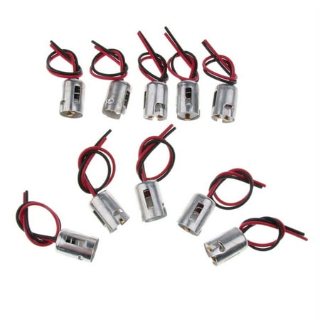 10 Pieces 1156 BA15D LED Bulb Light Double Contact Socket Wire Connectors