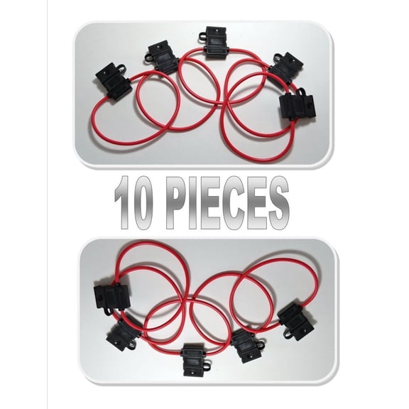 10 Pieces 14 Gauge ATC Heavy Duty Fuse Holder Automotive Wire In Line