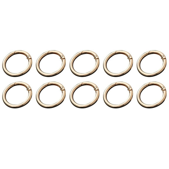 10 Pieces 20/25/28/33mm Spring O Ring Round Carabiner Snap Hook Spring Keyring Buckle for Purse Jewelry DIY Craft Making