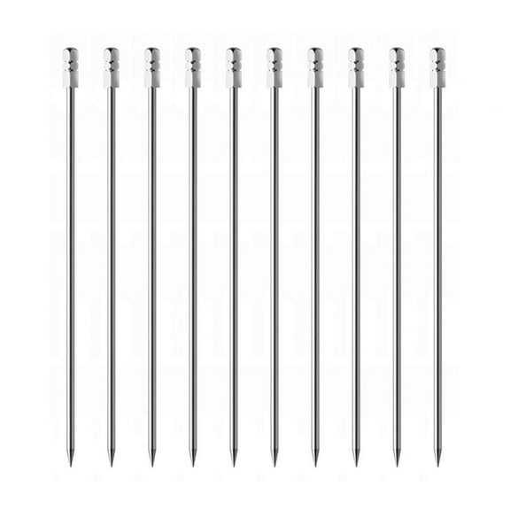 10 Pieces 4.3 Inch Cocktail Picks Set Stainless Steel Martini Picks Reusable Cocktail Picks Appetizers Sandwich Fruit Picks for Cocktail Martinis Hamburger Appetizers Birthday Party Home Bar