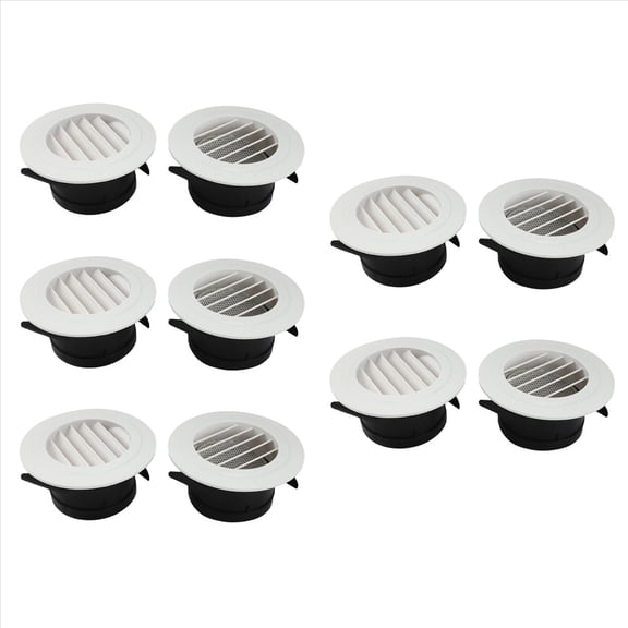 10 Pieces 4 Inch Air Vent Louver, Grill Cover with Built-in A Fly Screen for Bathroom Office Home
