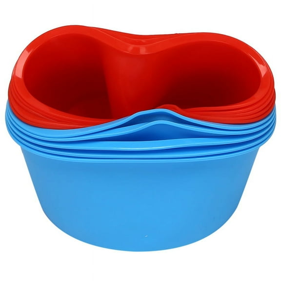 10 Pieces 4 Inch Baking Mold Kitchen Silicone Bakeware Pan Red, Blue