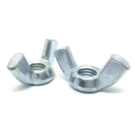 (10 Pieces) 5/8"-11 Steel Wing Nuts Zinc Clear