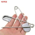 10 Pieces 5" Extra Large Safety Pins Big Stainless Steel Heavy Duty for