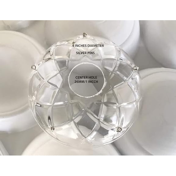 10 Pieces -5 Side Holes, 4-Inches Asfour Chandelier Crystal 30% Lead Crystal Bobeche Lamp Chandelier Parts Cups W/Silver Pins$$Tools & Hardware Other