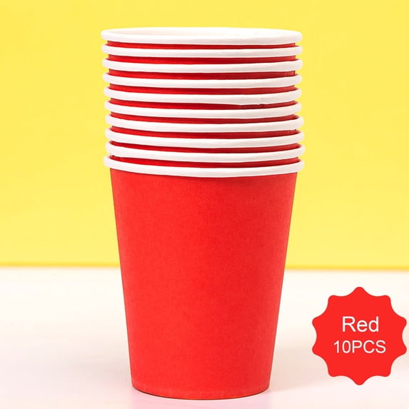10 Pieces 9 Ounce Disposable Paper Cups Party Cups Drinking Cups For Party Diy And Holiday 15Colors,Paper Cups*10 Pieces/1 Pack