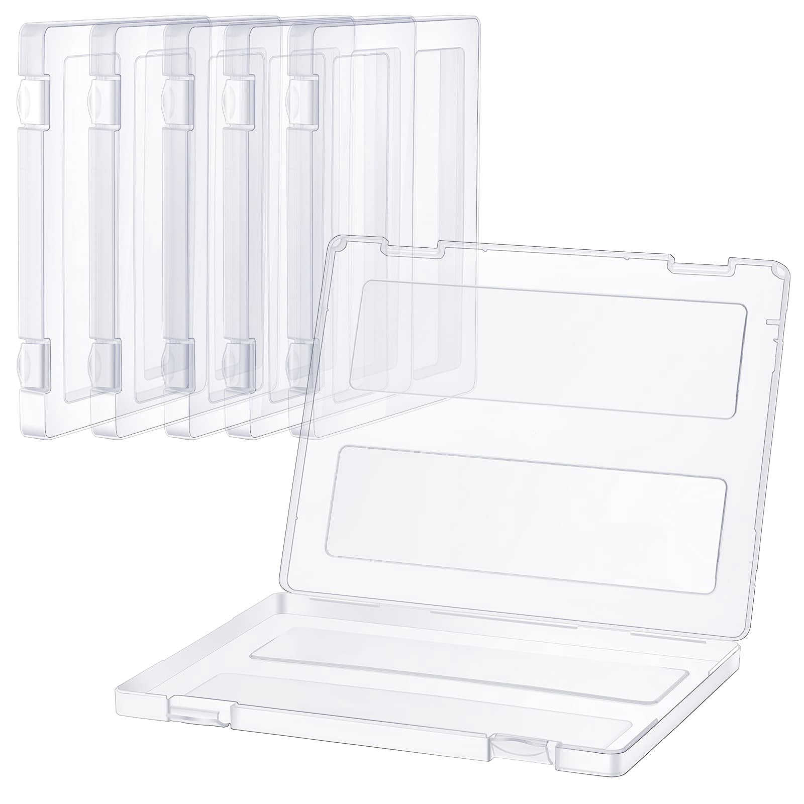 10 Pieces A4 File Box Paper Photo Storage Box A4 Portable Project Case ...
