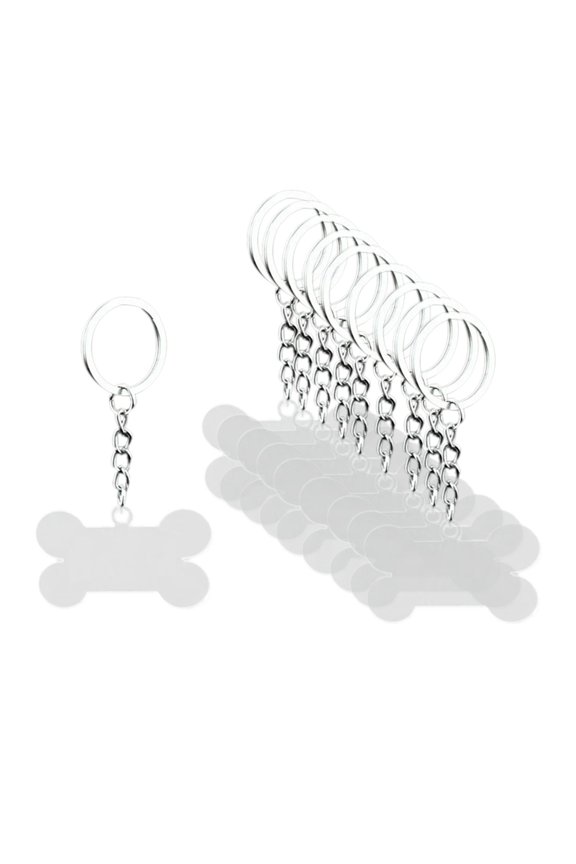 10 Pieces Acrylic Transparent Discs Key Chains Set, Clear Blank Acrylic Discs Acrylic Keychain for DIY Projects Crafts Supplies shaped5*7cm No Tassels