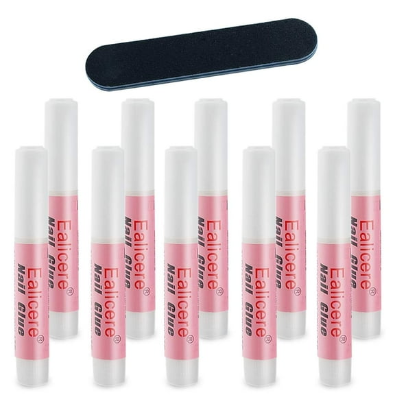 10 Pieces Adhesive Nail Glue for Acrylic Nail Tips Long Lasting,Nail Glue for Press on Nails,Fingernail Glue Super Bond for Artifical False Nails