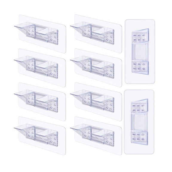 10 Pieces Adhesive Shelf Bracket, Double Row Thickened and Reinforced Design Shelf Support Pegs for Shelves Kitchen
