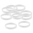 thumbnail image 1 of 10 Pieces Adjustable Silicone Bracelet Rubber Bracelets Sports Jewelry Arm Jewelry White, 1 of 10