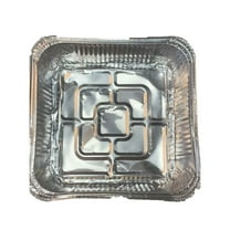 10 Pieces Air Fryer Disposable Aluminum Foil Trays with Lids, Oven Safe Bakeware for Baking, Cooking, and Storage, Non-Stick Reusable Food Grade Pans (8” x 8” x 2”)