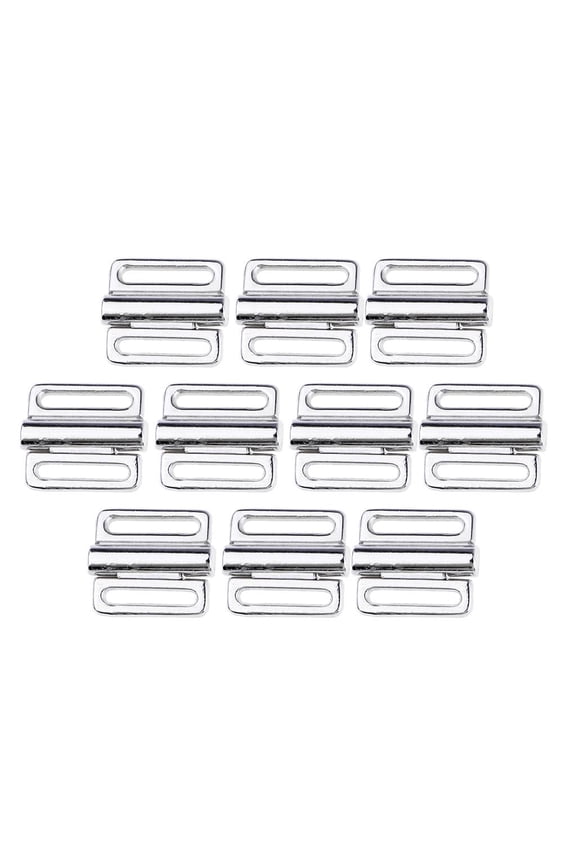 10 Pieces Alloy Bra Clip Hook Clasps Bra Fasteners Strap for Accesories - , 10mm