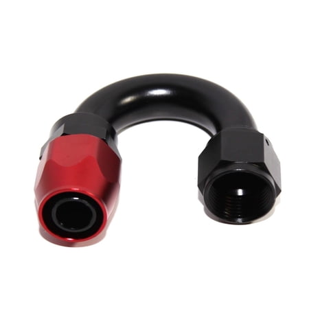 10 Pieces Of BLACK/RED-12AN AN12 180 Degree Swivel Oil/Fuel/Gas Line Hose End Fitting Adapter BLACK/RED-12AN AN12 180 Degree Swivel Oil/Fuel/Gas Line Hose End Fitting Adapter