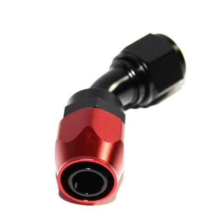 10 Pieces Of BLACK/RED -12AN AN12 45 Degree Swivel Oil/Fuel/Gas Line Hose End Fitting Adapter BLACK/RED -12AN AN12 45 Degree Swivel Oil/Fuel/Gas Line Hose End Fitting Adapter
