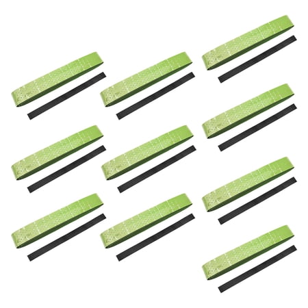10 Pieces Badminton Racket Grip Tape, Anti Skid Sweat Absorption Durable Replacement Band Tennis for Fishing Rod Squash Rackets Fluorescent Yellow