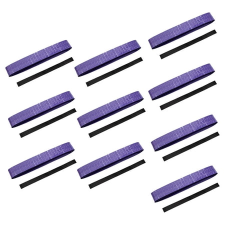 10 Pieces Badminton Racket Grip Tape, Anti Skid Sweat Absorption Durable Replacement Band Tennis for Fishing Rod Squash Rackets Violet