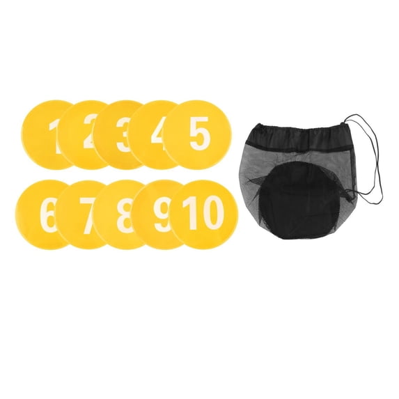 10 Pieces Basketball Spoting Markers Flat Disc Mats Training Aid Thick PVC Material for Gym School Playground Activities