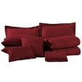 thumbnail image 1 of 10 Pieces Bed in a Bag Bedding Comforter Set,Quilted Diamond Pattern, Queen,Burgundy, 1 of 5