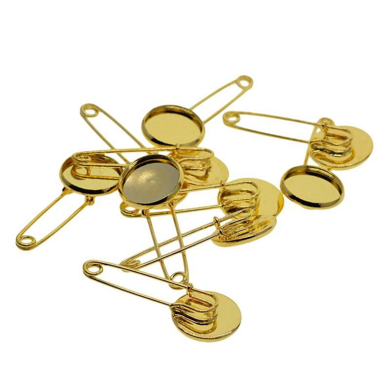 ZPAQI 10Pieces Brooch Pins 5 Holes for Brooch Making Blankets Sewing Crafts  Jewelry 