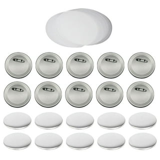 Uxcell 2.26inch Blank Button Making Supplies,25Pcs Round Badge Parts for  Button Maker Machine