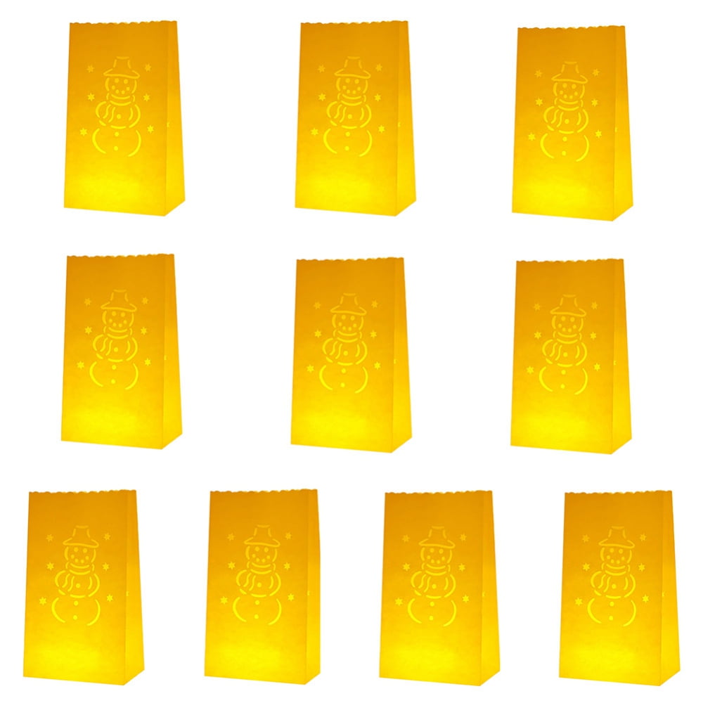 20PCs Happy Birthday Design Luminary Candle Lantern Paper Bags Party