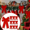 thumbnail image 1 of 10 Pieces Christmas Red Velvet Bows Large Wreath Bow Tie Holiday Bow for Christmas Decoration Outdoor or Indoor Garland Parties Gifts ( 9*13in ), 1 of 6
