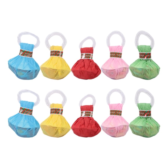 10 Pieces Colorful Streamers Hand Throw Streamers Confetti Poppers No Mess Paper Crackers for Birthday Wedding Party Decorations
