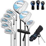 XDriveMax 10 Pieces Complete Mens  Golf Clubs Set Right Hand for Men  Includes Stand Bag with Rain Hood, 1#Driver 3#Wood #5 Hybrid,with 3 Head Covers, 6# 7# 8# 