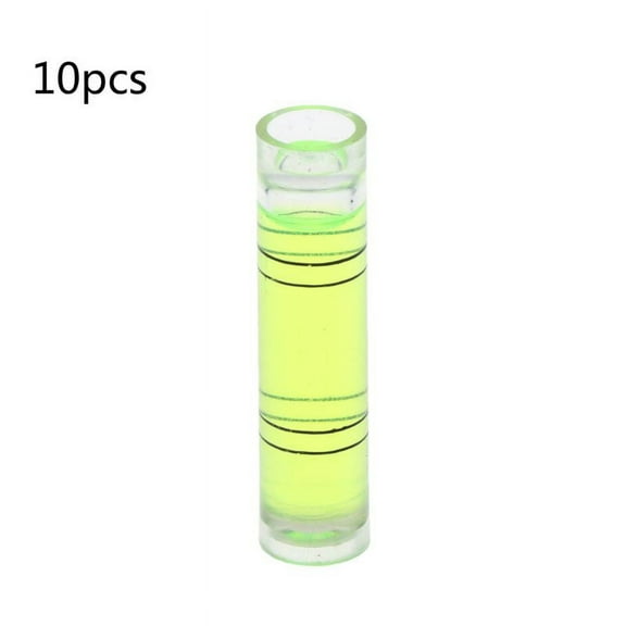 10 Pieces Cylindrical Plastic Bubble Spirit Level Vials for Levelling Camera